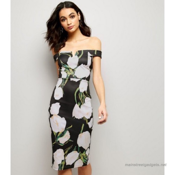 ax paris bardot midi dress